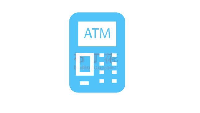 天蓝色ATM柜员机自助取款机矢量元素下载大全