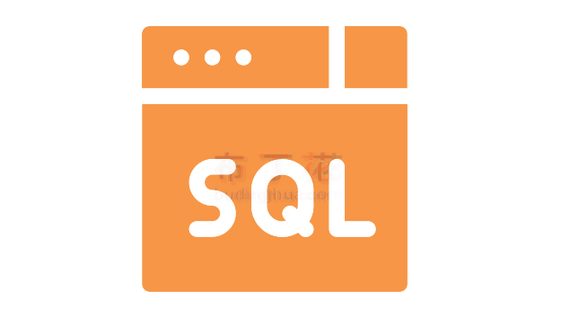 橙色古朴Sql数据库logo矢量元素