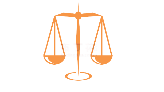 橙色天平秤公平法院png矢量背景素材库
