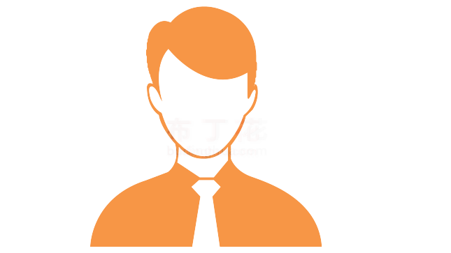 橙色帅气成功男士戴领带png素材