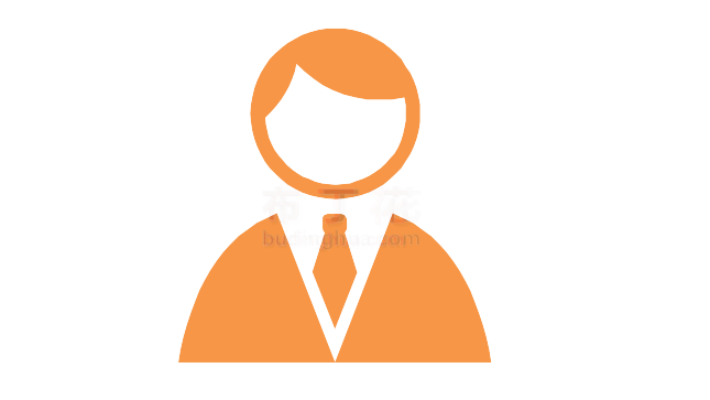 橙色戴领带男士形象png矢量背景图片库