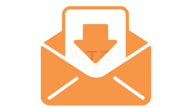橙色古朴接收电子邮件email免抠矢量图片
