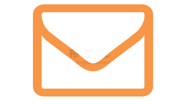橙色线条形状邮件信封emailpng图案下载