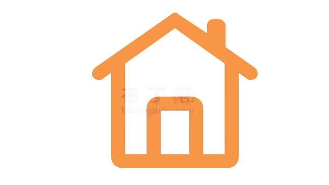 橙色质感线条房子矢量图案