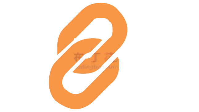 橙色简单铁链铁环超链接矢量背景图库