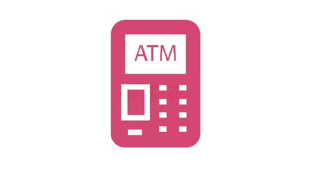 粉色高雅ATM柜员机自助取款机矢量图片下载大全