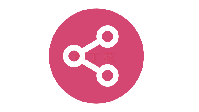 粉色分享RSS圆环logo免抠矢量素材