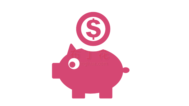 粉色小猪存钱罐矢量图片素材