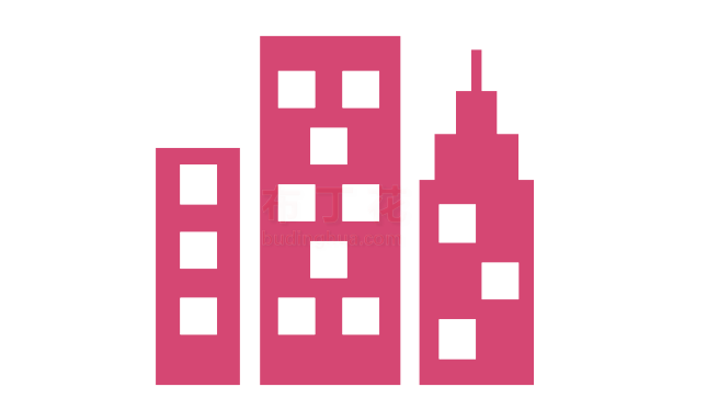 粉色简单摩天大楼高楼大厦矢量图案