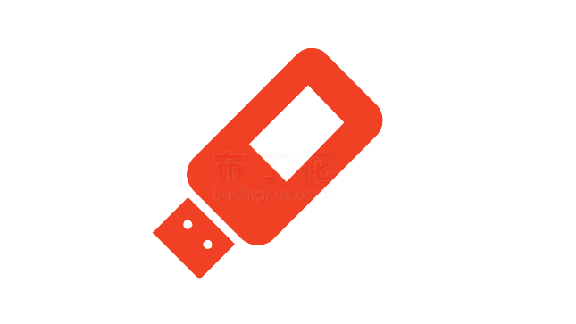 红色大气USB接口u盘logo免抠图片素材