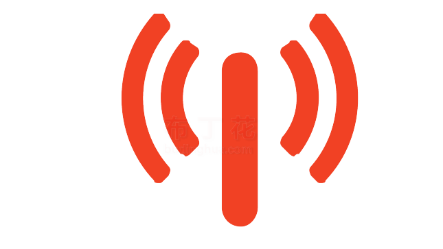 红色热点电信信号wifi网络矢量元素