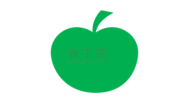 绿色一个苹果免抠矢量元素