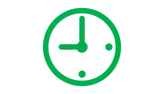 绿色通用圆形时钟闹钟矢量元素素材库