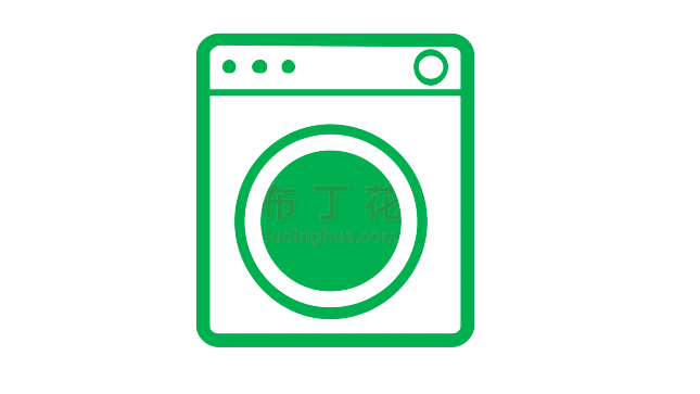 绿色滚筒洗衣机矢量图案素材