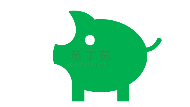 绿色金猪存钱罐头png图片