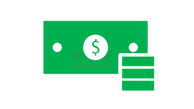 绿色原创钞票和金币矢量图案
