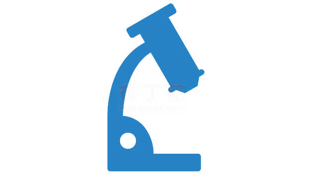 蓝色古朴实验显微镜矢量图元素
