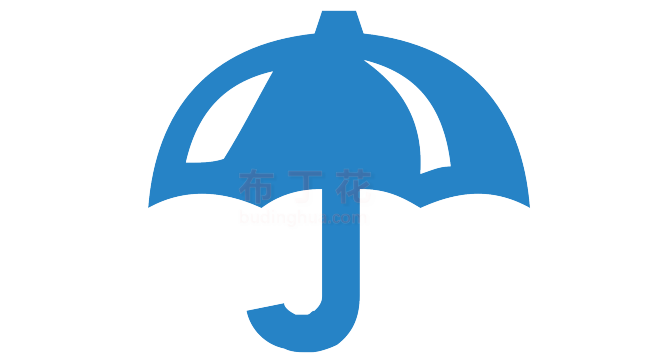 蓝色大气简单浪漫雨伞矢量图案