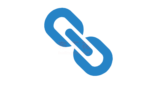 蓝色铁索超链接logo免抠矢量图案