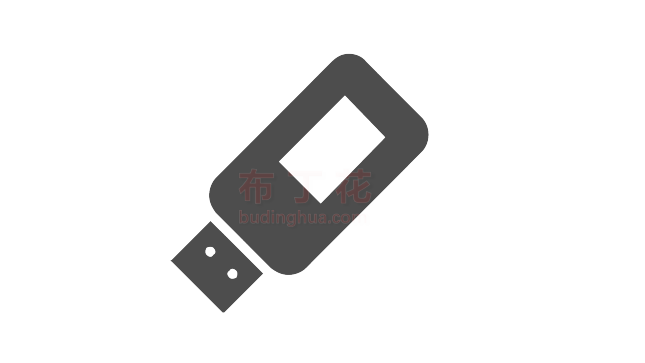 黑色可爱USB接口u盘logo矢量图图案大全