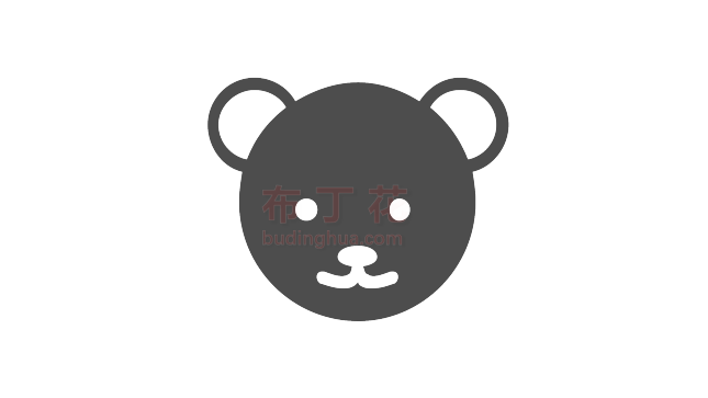黑色小熊logo矢量图案