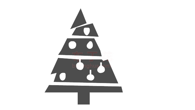黑色高雅苹果圣诞树矢量图案下载大全